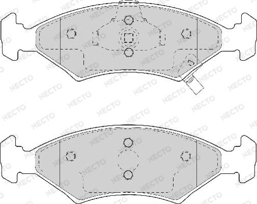 Necto FD7053A - Комплект спирачно феродо, дискови спирачки vvparts.bg