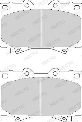 Necto FD7052A - Комплект спирачно феродо, дискови спирачки vvparts.bg