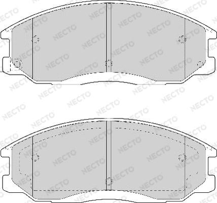 Necto FD7057A - Комплект спирачно феродо, дискови спирачки vvparts.bg