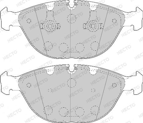 Necto FD7064A - Комплект спирачно феродо, дискови спирачки vvparts.bg