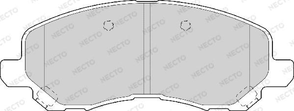 Necto FD7066A - Комплект спирачно феродо, дискови спирачки vvparts.bg