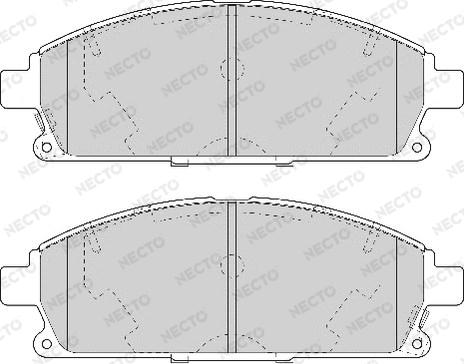 Necto FD7061A - Комплект спирачно феродо, дискови спирачки vvparts.bg
