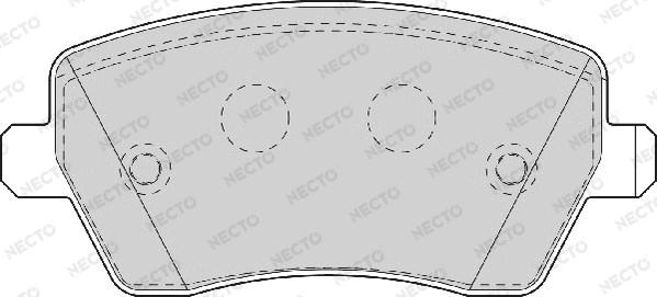 Necto FD7063A - Комплект спирачно феродо, дискови спирачки vvparts.bg