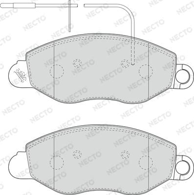 Necto FD7062V - Комплект спирачно феродо, дискови спирачки vvparts.bg