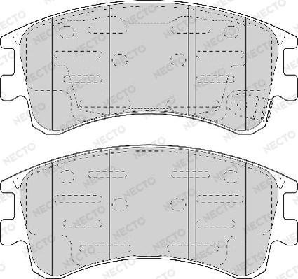 Necto FD7067A - Комплект спирачно феродо, дискови спирачки vvparts.bg