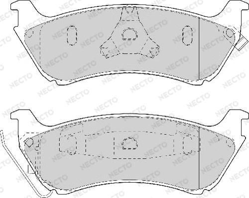 Necto FD7006A - Комплект спирачно феродо, дискови спирачки vvparts.bg