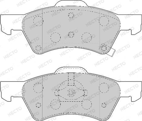 Necto FD7003A - Комплект спирачно феродо, дискови спирачки vvparts.bg