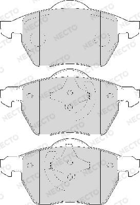 Necto FD7014A - Комплект спирачно феродо, дискови спирачки vvparts.bg