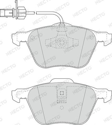 Necto FD7015A - Комплект спирачно феродо, дискови спирачки vvparts.bg