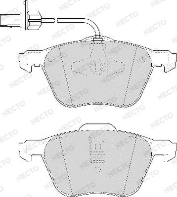 Necto FD7015V - Комплект спирачно феродо, дискови спирачки vvparts.bg