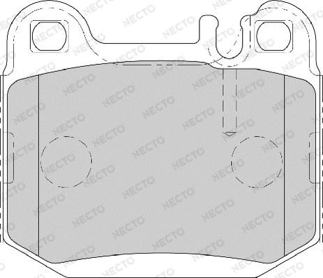 Necto FD7018A - Комплект спирачно феродо, дискови спирачки vvparts.bg