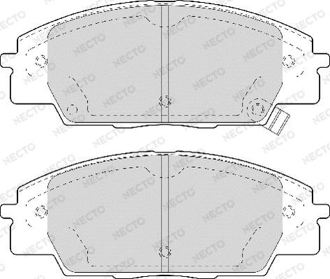 Necto FD7012A - Комплект спирачно феродо, дискови спирачки vvparts.bg