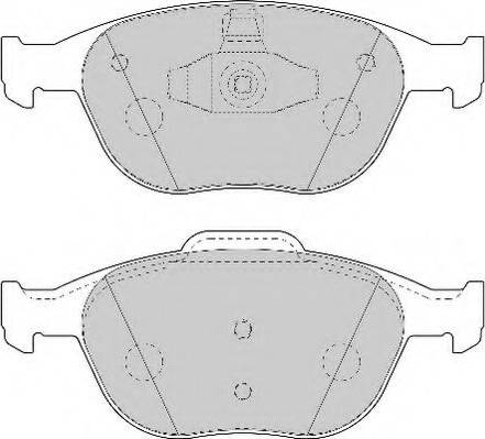 Necto FD7034N - Комплект спирачно феродо, дискови спирачки vvparts.bg