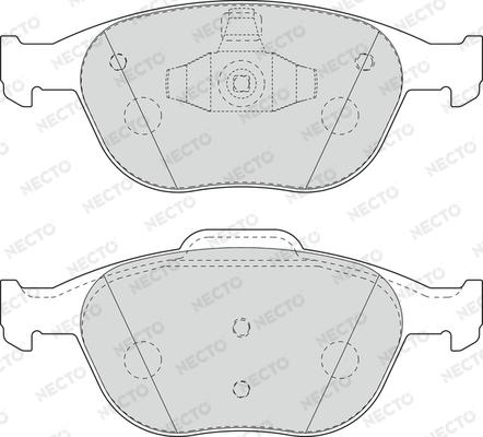 Necto FD7034V - Комплект спирачно феродо, дискови спирачки vvparts.bg