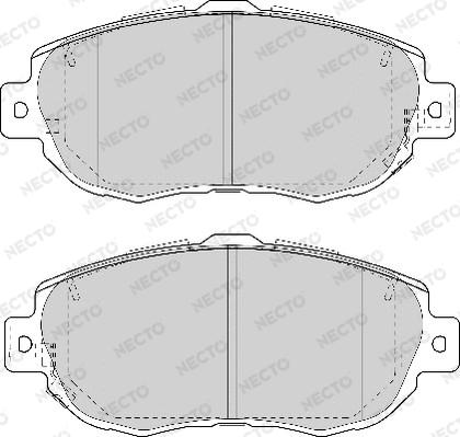 Necto FD7033A - Комплект спирачно феродо, дискови спирачки vvparts.bg