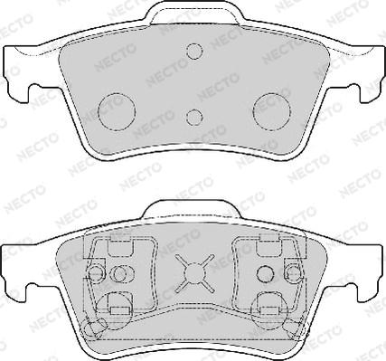 Necto FD7026A - Комплект спирачно феродо, дискови спирачки vvparts.bg