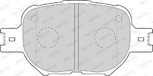 Necto FD7020A - Комплект спирачно феродо, дискови спирачки vvparts.bg