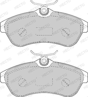 Necto FD7028A - Комплект спирачно феродо, дискови спирачки vvparts.bg