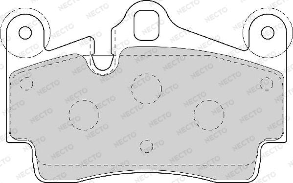 Necto FD7070A - Комплект спирачно феродо, дискови спирачки vvparts.bg