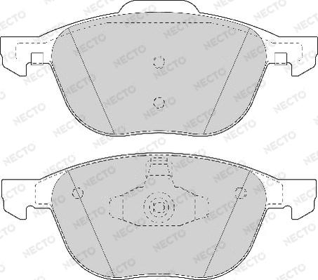 Necto FD7078A - Комплект спирачно феродо, дискови спирачки vvparts.bg