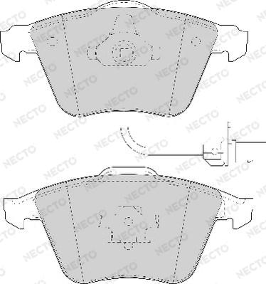 Necto FD7073A - Комплект спирачно феродо, дискови спирачки vvparts.bg