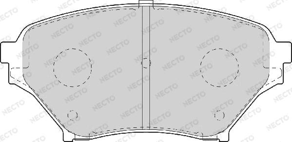 Necto FD7072A - Комплект спирачно феродо, дискови спирачки vvparts.bg