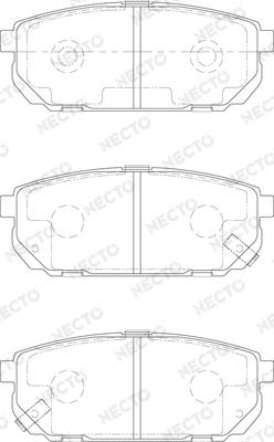 Necto FD7149A - Комплект спирачно феродо, дискови спирачки vvparts.bg