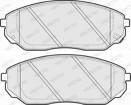 Necto FD7148A - Комплект спирачно феродо, дискови спирачки vvparts.bg