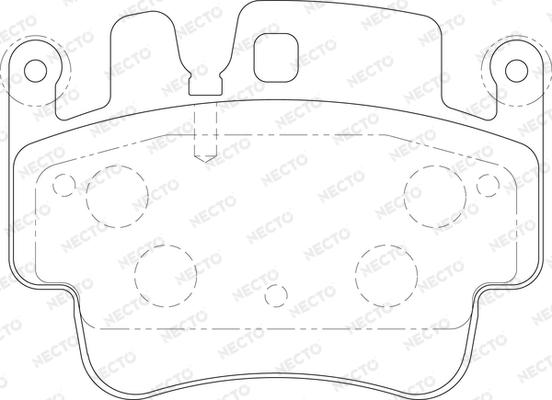 Necto FD7154A - Комплект спирачно феродо, дискови спирачки vvparts.bg