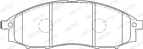 Necto FD7155A - Комплект спирачно феродо, дискови спирачки vvparts.bg
