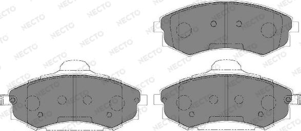 Necto FD7150A - Комплект спирачно феродо, дискови спирачки vvparts.bg