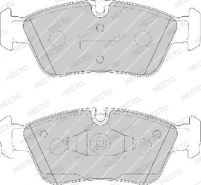 Necto FD7165A - Комплект спирачно феродо, дискови спирачки vvparts.bg