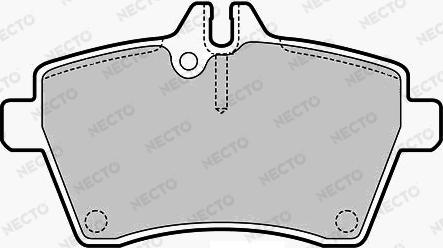 Necto FD7161A - Комплект спирачно феродо, дискови спирачки vvparts.bg