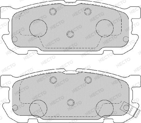 Necto FD7168A - Комплект спирачно феродо, дискови спирачки vvparts.bg