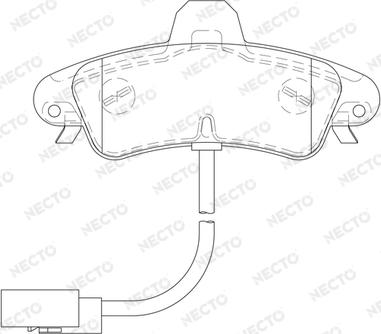 Necto FD7167A - Комплект спирачно феродо, дискови спирачки vvparts.bg