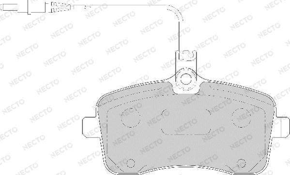 Necto FD7104A - Комплект спирачно феродо, дискови спирачки vvparts.bg