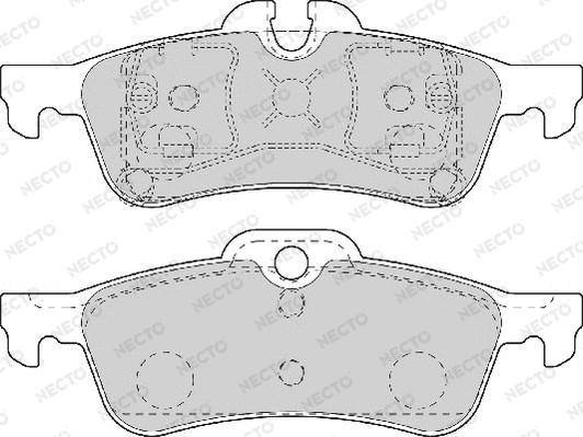 Necto FD7103A - Комплект спирачно феродо, дискови спирачки vvparts.bg