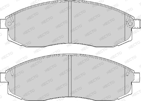 Necto FD7107A - Комплект спирачно феродо, дискови спирачки vvparts.bg
