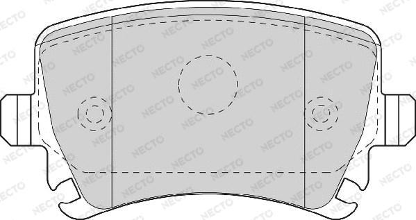 Necto FD7115A - Комплект спирачно феродо, дискови спирачки vvparts.bg