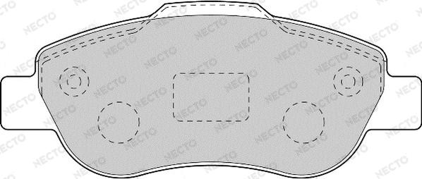 Necto FD7113A - Комплект спирачно феродо, дискови спирачки vvparts.bg