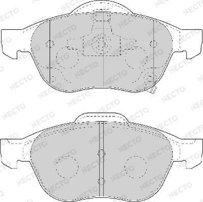 Necto FD7117A - Комплект спирачно феродо, дискови спирачки vvparts.bg