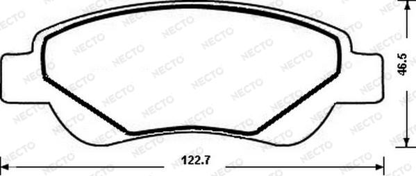 Necto FD7189A - Комплект спирачно феродо, дискови спирачки vvparts.bg