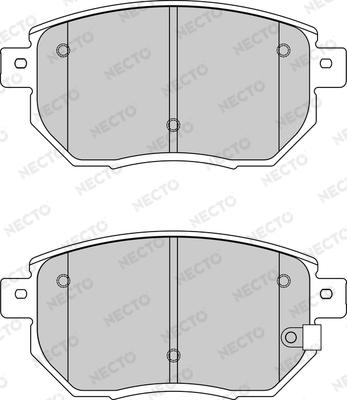 Necto FD7184A - Комплект спирачно феродо, дискови спирачки vvparts.bg