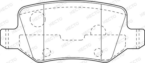 Necto FD7185A - Комплект спирачно феродо, дискови спирачки vvparts.bg