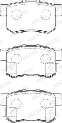 Necto FD7188A - Комплект спирачно феродо, дискови спирачки vvparts.bg