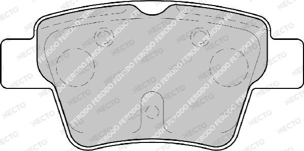 Necto FD7182A - Комплект спирачно феродо, дискови спирачки vvparts.bg