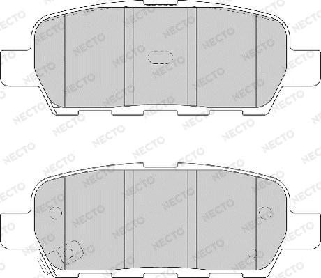 Necto FD7139A - Комплект спирачно феродо, дискови спирачки vvparts.bg