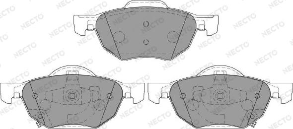 Necto FD7135A - Комплект спирачно феродо, дискови спирачки vvparts.bg