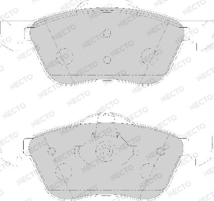 Necto FD7131A - Комплект спирачно феродо, дискови спирачки vvparts.bg