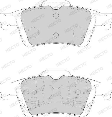 Necto FD7132A - Комплект спирачно феродо, дискови спирачки vvparts.bg